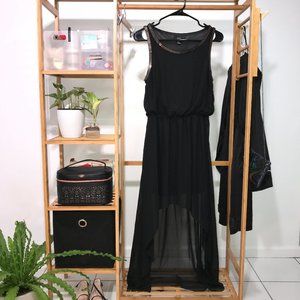Sheer Black Midi Dress